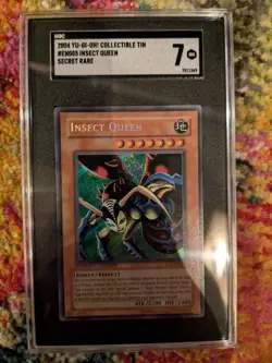 YU-GI-OH INSECT QUEEN CT1-EN005 SECRET RARE SGC GRADE 7 NEAR MINT - Image 1