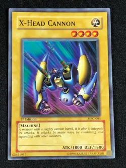 YUGIOH X-HEAD CANNON MFC-004 1ST SUPER PLAY/EDGE WEAR - Image 1