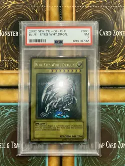 Yu-Gi-Oh! TCG Blue-Eyes White Dragon SDK-001 MISPRINT Faded Error - PSA 7 - Image 1