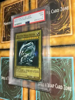 Yu-Gi-Oh! TCG Blue-Eyes White Dragon SDK-001 MISPRINT Faded Error - PSA 7 - Image 3