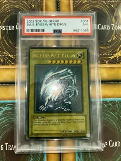 Yu-Gi-Oh! TCG Blue-Eyes White Dragon SDK-001 MISPRINT Faded Error - PSA 7 - Image 1