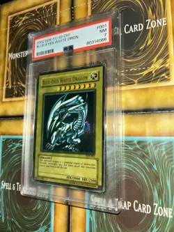 Yu-Gi-Oh! TCG Blue-Eyes White Dragon SDK-001 MISPRINT Faded Error - PSA 7 - Image 3