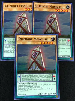 YUGIOH QLIPHORT MONOLITH PEVO-EN058 1ST SUPER X3 (NM) - Image 1