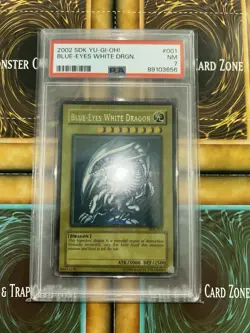 Yu-Gi-Oh! TCG Blue-Eyes White Dragon SDK-001 MISPRINT Faded Error - PSA 7 - Image 1