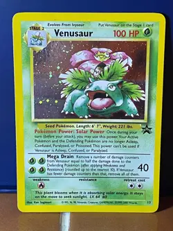 2000 Pokemon Venusaur 13 Black Star Promo - Vintage Holo Card - with SWIRL - Image 1