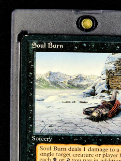 1995 MTG Magic the Gathering Ice Age Soul Burn Vintage Black Card WOTC - Image 4