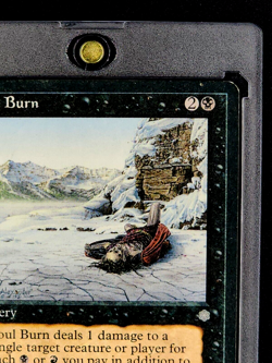 1995 MTG Magic the Gathering Ice Age Soul Burn Vintage Black Card WOTC - Image 5