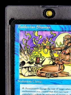 1995 MTG Magic the Gathering Ice Age Balduvian Shaman Blue Vintage Card WOTC - Image 4