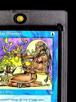 1995 MTG Magic the Gathering Ice Age Balduvian Shaman Blue Vintage Card WOTC - Image 5