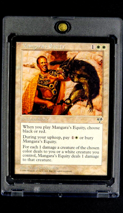 1996 MTG Magic The Gathering Mirage Mangara's Equity Uncommon Vintage White Card - Image 1