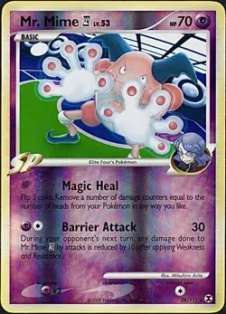 LP Mr. Mime e4 Pokemon Card | Reverse Holo Rare | Platinum Rising Rivals 28/111 - Image 1