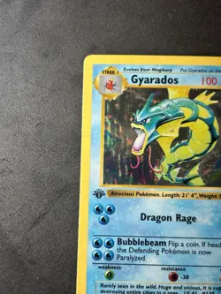 Pokemon Card - Gyarados Base Set 1st Edition Shadowless 6/102 Holo Rare MP - Image 4