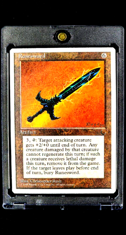 1995 MTG Magic The Gathering Chronicles Runesword Artifact Vintage Card - Image 1