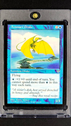 1996 MTG Magic The Gathering Mirage Azimaet Drake Vintage Card *Only Printing* - Image 1