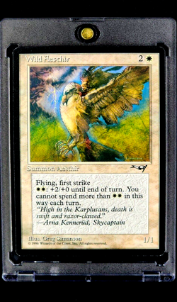 1996 MTG Magic The Gathering Alliances Wild Aesthir White Vintage Magic Card - Image 1