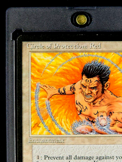 1995 MtG Magic The Gathering Ice Age Circle of Protection Red Vintage White Card - Image 4