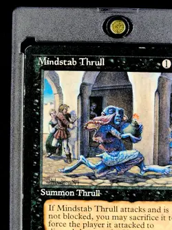 1994 MTG Magic The Gathering Fallen Empires Mindstab Thrull Black Vintage Card - Image 4