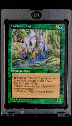 1996 MTG Magic The Gathering Alliances Variant #2 Fyndhorn Druid Vintage Card - Image 1