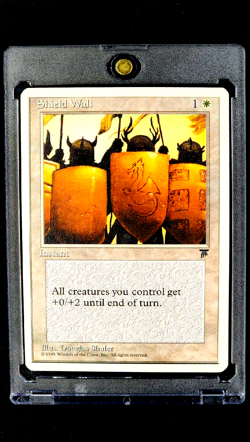 1995 MTG Magic The Gathering Chronicles Shield Wall Uncommon Vintage Card - Image 1