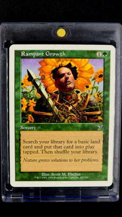 2001 MTG Magic The Gathering Core 7th Edition #262 Rampant Growth Green Card - Image 1