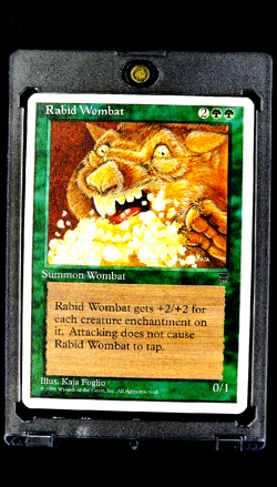 1995 MTG Magic The Gathering Chronicles 67 Rabid Wombat Uncommon Vintage Card - Image 1