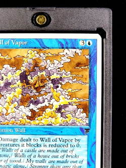 1995 MtG Magic The Gathering Chronicles Wall of Vapor Blue WOTC Vintage Card - Image 5