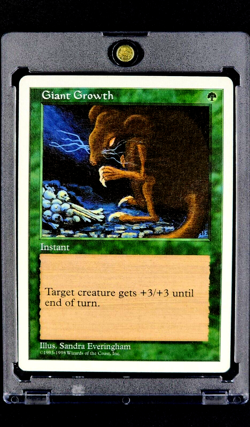 1998 MTG Magic The Gathering Anthologies #55 Giant Growth Vintage Green Card - Image 1