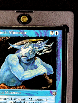1995 MTG Magic The Gathering Homelands Labyrinth Minotaur Vintage Blue Card - Image 5