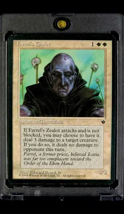 1994 MTG Magic The Gathering Fallen Empires Farrel's Zealot Beard 3 Vintage Card - Image 1