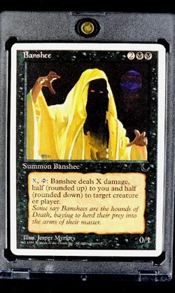 1995 MTG Magic The Gathering Chronicles Banshee Black Uncommon Vintage Card - Image 1