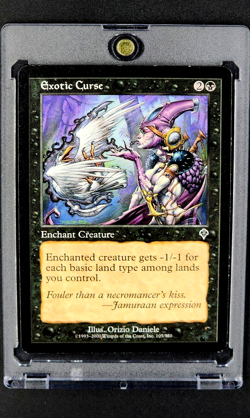 2000 MTG Magic The Gathering: Invasion #105 Exotic Curse Black Card WOTC - Image 1
