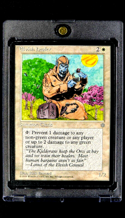 1995 MtG Magic The Gathering Ice Age Elvish Healer Vintage White WOTC Card - Image 1