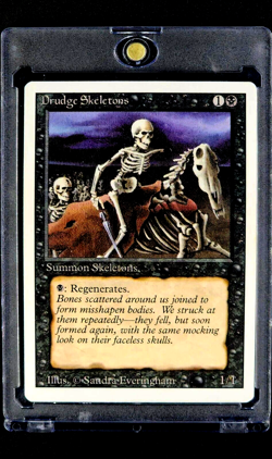 1994 MTG Magic The Gathering Revised Drudge Skeletons Black Vintage Card WOTC - Image 1