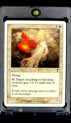 2001 MTG Magic The Gathering Core 7th Edition #1 Angelic Page White Card NM - Image 1