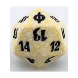 WOTC MTG Spindown d20 Life Counters New Phyrexia - White & Ivory w/Black NM - Image 1