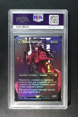 2025 MTG FINAL FANTSY VINCENT VALENTINE GALIAN BEAST BORDERLESS FOIL 0383 PSA 10 - Image 2