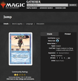 1994 MtG Magic the Gathering Revised Jump PSA 9 Mint *Only 15 Graded Higher* - Image 4