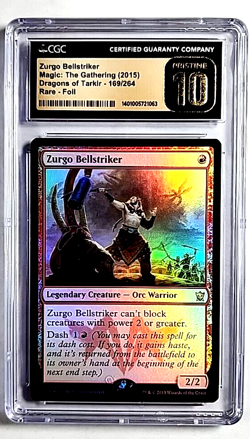 MTG Magic the Gathering Dragons of Tarkir Foil Zurgo Bellstriker CGC 10 Pristine - Image 1