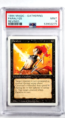 1994 MtG Magic the Gathering Revised Paralyze PSA 9 Mint *Only 9 Graded Higher* - Image 1