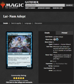 2022 MtG Magic the Gathering BRO The Brother's War Foil #56 Lat-Nam Adept WOTC - Image 3