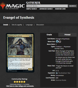 2022 MtG Magic the Gathering BRO The Brother's War Foil 209 Evangel of Synthesis - Image 3
