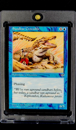 1996 MTG Magic The Gathering Mirage Sandbar Crocodile Vintage *Only Printing* - Image 1