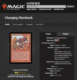 2002 MTG Magic the Gathering Onslaught Charging Slateback *Only Printing* - Image 3