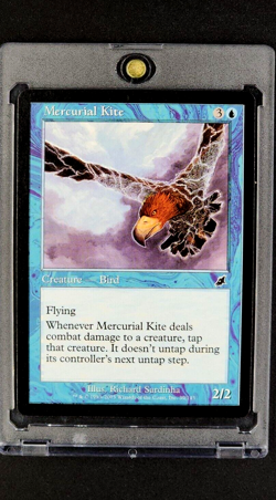 2003 MTG Magic The Gathering Scourge #39 Mercurial Kite Blue *Only Printing* - Image 1