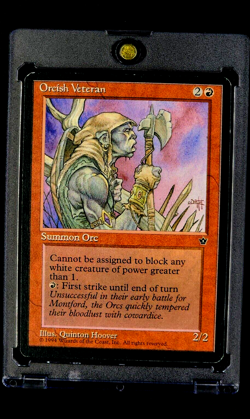 1994 MTG Magic The Gathering Fallen Empires Orcish Veteran Red Quinton Hoover - Image 1