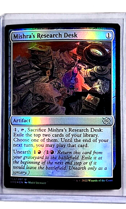 2022 MtG Magic the Gathering BRO Brother's War Foil #162 Mishra's Research Desk - Image 1