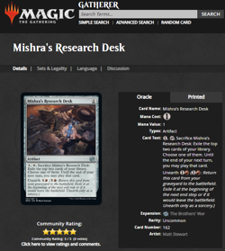 2022 MtG Magic the Gathering BRO Brother's War Foil #162 Mishra's Research Desk - Image 3