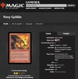 2002 MTG Magic the Gathering Onslaught Nosy Goblin *Only Printing* Unplayed - Image 3