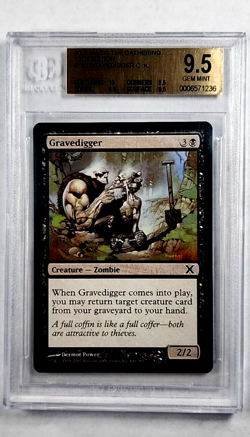 2007 MTG Magic the Gathering X Core 10th Edition Gravedigger BGS 9.5 POP 1 - Image 1