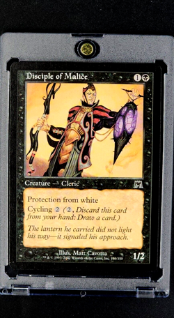 2002 MTG Magic the Gathering Onslaught #139 Discple of Malice Unplayed Black - Image 1